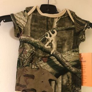 Baby’s 6 month Cabelas camo onesie